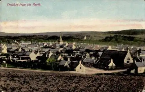 Ak Strichen Schottland, Gesamtansicht
