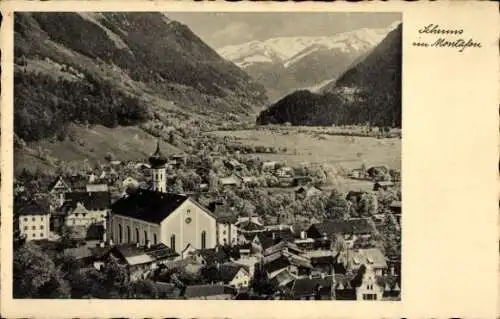 Ak Schruns in Vorarlberg, Gesamtansicht, Montafon
