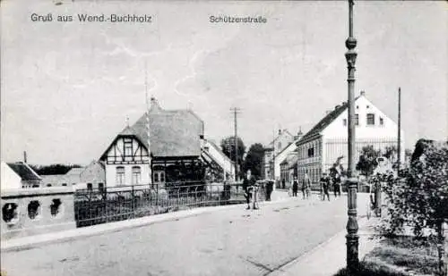Ak Wendisch Buchholz Märkisch Buchholz Dahme Spreewald, Schützenstraße