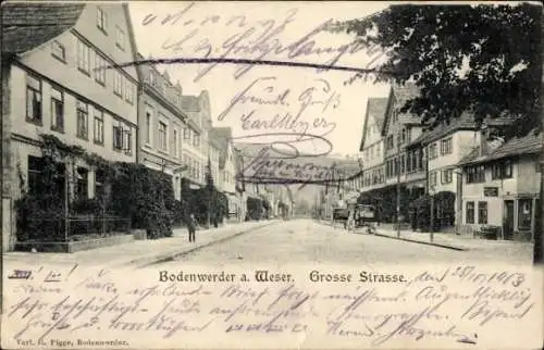 Ak Bodenwerder an der Weser, Große Straße