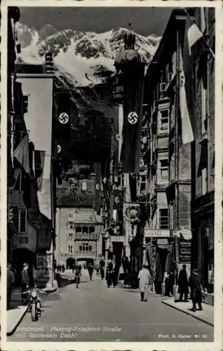 Ak Innsbruck in Tirol, Herzog Friedrich Straße mit Goldenem Dach