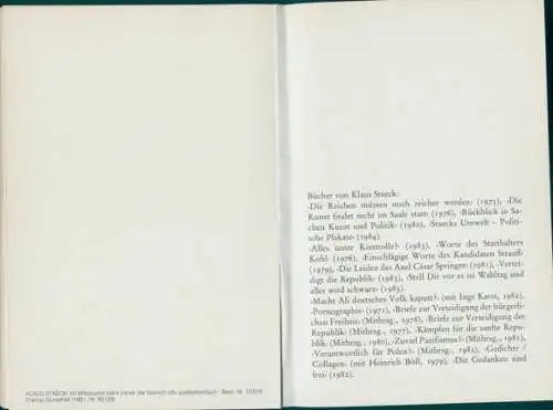 25 Ak in einem informativen dtv Postkartenbuch von Klaus Staeck, handsigniert