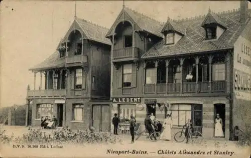 Ak Nieuport Bains Nieuwpoort Westflandern, Chalets Alexandre et Stanley