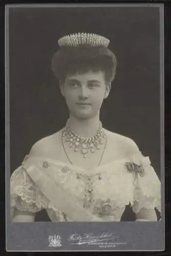 Cabinet Foto Großherzogin Alexandra von Mecklenburg-Schwerin