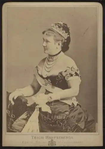 Cabinet Foto Königin Carola von Sachsen
