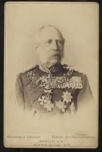 Cabinet Foto König Albert von Sachsen