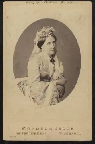 Cabinet Foto Marie Luise von Preußen, geb. von Sachsen-Weimar-Eisenach