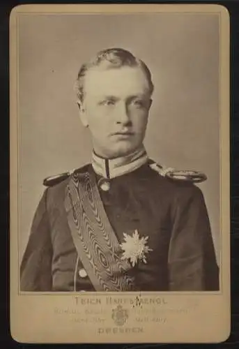 Cabinet Foto König Friedrich August III. von Sachsen
