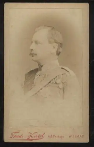 CdV Portrait Erbgroßherzog Carl August v. Sachsen-Weimar-Eisenach