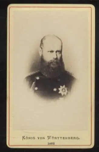 CdV Portrait König Karl I. von Württemberg