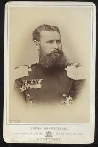 Cabinet Foto König Wilhelm II. von Württemberg