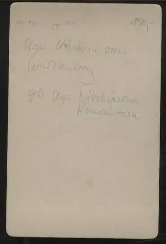 Cabinet Foto Königin Olga von Württemberg, geb. Nikolajewna Romanowa