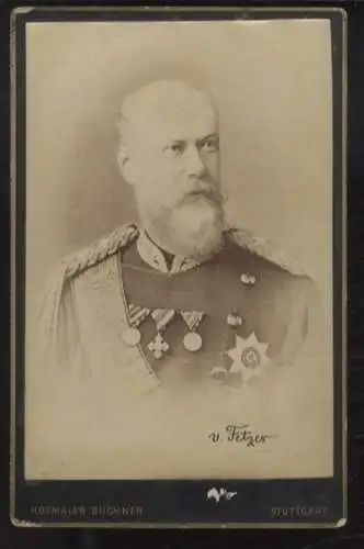 Cabinet Foto König Karl I. von Württemberg