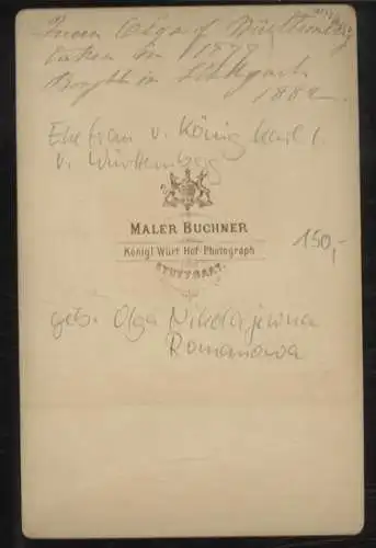 Cabinet Foto Königin Olga von Württemberg, geb. Nikolajewna Romanowa