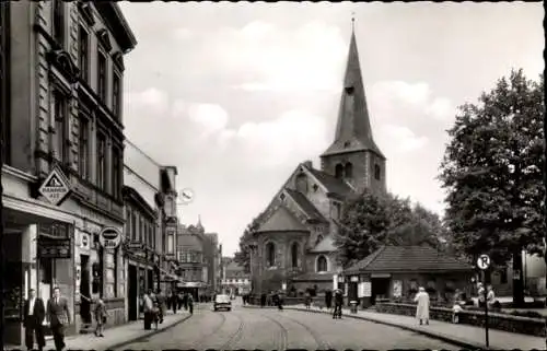 Ak Hilden Nordrhein Westfalen, Mittelstraße, evangelische Kirche