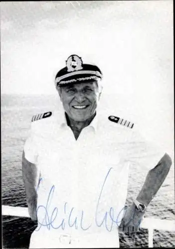 Ak Schauspieler Heinz Weiss, Portrait, Autogramm, Film Traumschiff, Kapitän