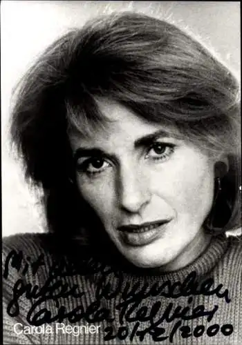 Ak Schauspielerin Carola Regnier, Portrait, Autogramm