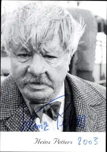 Ak Schauspieler Heinz Petters, Portrait, Autogramm