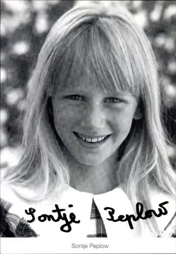 Ak Schauspielerin Sontje Peplow, Portrait, Autogramm