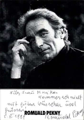 Ak Schauspieler Romuald Pekny, Portrait, Autogramm