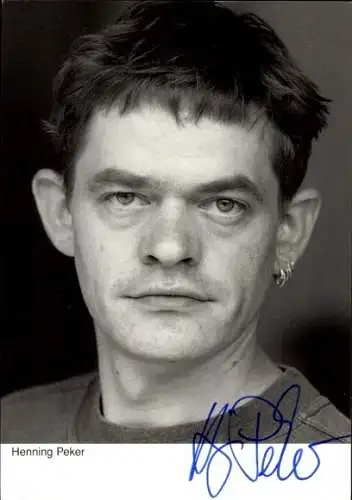 Ak Schauspieler Henning Peker Portrait, Autogramm