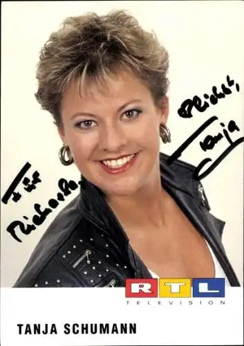 Ak Schauspielerin Tanja Schumann, Portrait, Autogramm, RTL