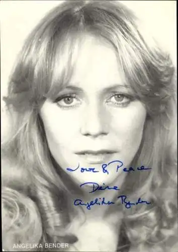 Ak Schauspielerin Angelika Bender, Portrait, Autogramm