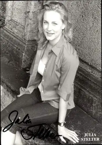Ak Schauspielerin Julia Stelter, Portrait, Autogramm