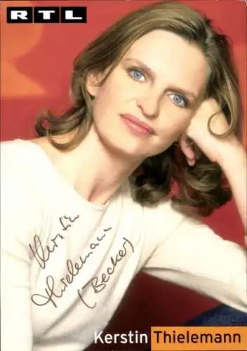 Ak Schauspielerin Kerstin Thielemann, Portrait, Autogramm, RTL