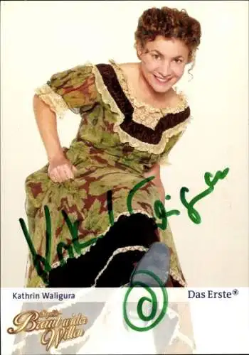 Ak Schauspielerin Kathrin Waligura, Portrait, Autogramm, ARD, Film Sophie Braut wider Willen