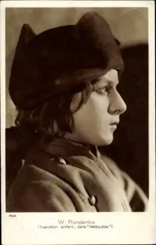 Ak Schauspieler W. Rondenko, Portrait als Napoleon enfant in Napoleon