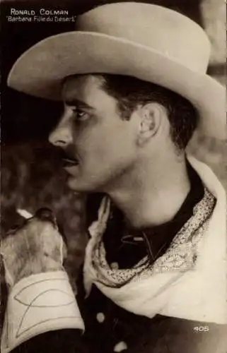 Ak Schauspieler Ronald Colman, Portrait, Barbara File du Desert