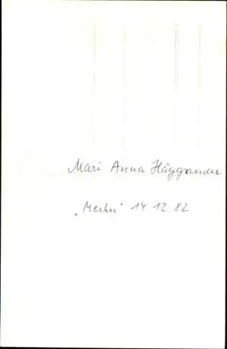 Ak Schauspielerin Mari Anna Häggrander, Portrait