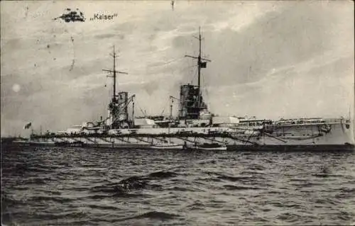 Ak Deutsches Kriegsschiff, S.M.S. Kaiser, Kaiserliche Marine