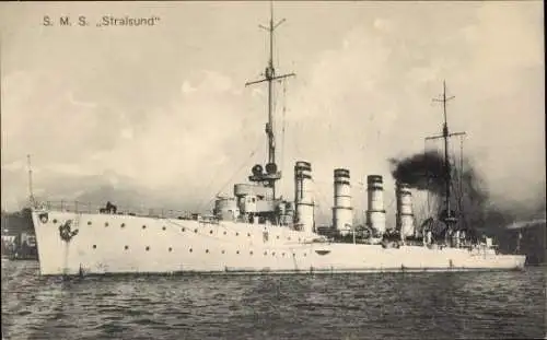 Ak Deutsches Kriegsschiff, SMS Stralsund, Kleiner Kreuzer, Kaiserliche Marine