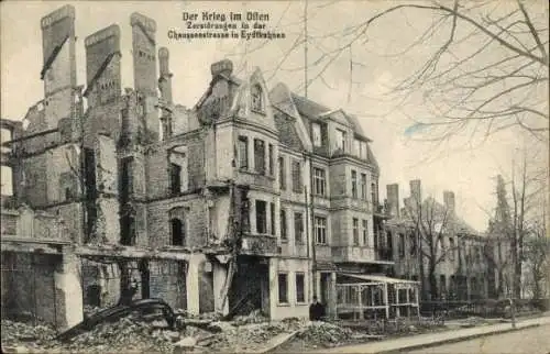 Ak Eydtkau Eydtkuhnen Ostpreußen, Zerstörungen, Chausseestraße