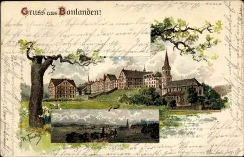 Künstler Litho Fuchs, K., Bonlanden Filderstadt in Württemberg, Gesamtansicht