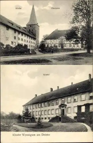 Ak Wennigsen am Deister, Kloster, Kirche, Pfarrhaus