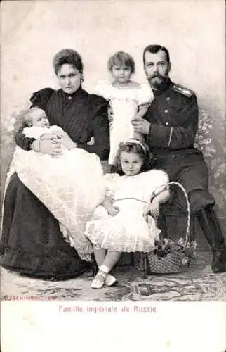 Ak Zarenfamilie von Russland, Zar Nikolaus II. von Russland, Zarin, Töchter