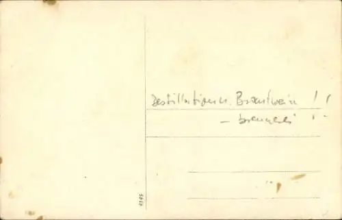 Foto Ak Geschäftshaus, Destillation und Branntwein-Brennerei, Postbriefkasten