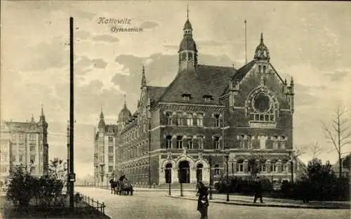 Ak Katowice Kattowitz Oberschlesien, Gymnasium