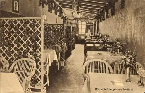 Ak Meusdorf Leipzig in Sachsen, Restaurant, Festsaal, Park Meusdorf