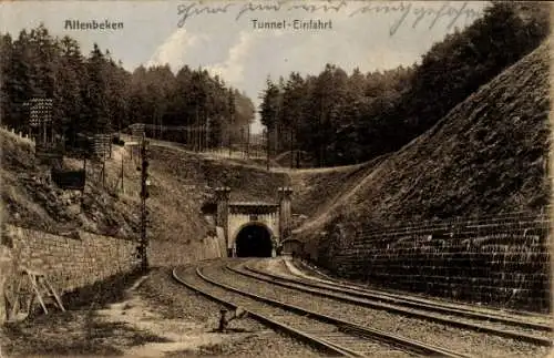Ak Altenbeken in Westfalen, Tunnel-Einfahrt