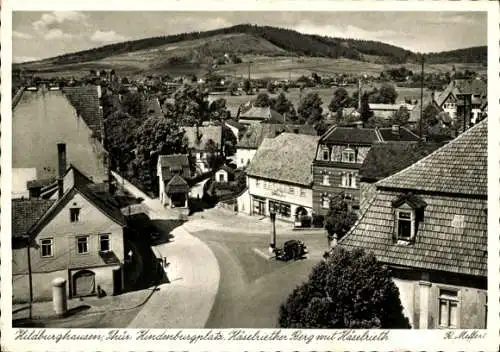 Ak Hildburghausen in Thüringen, Hindburgplarz, Häselriether Burg, Häselrieth