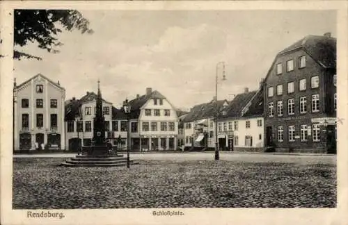 Ak Rendsburg in Schleswig Holstein, Schlossplatz