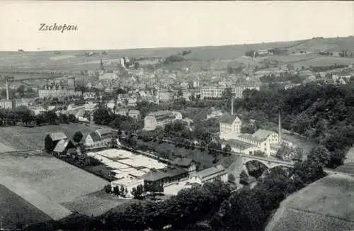 Ak Zschopau im Erzgebirge Sachsen, Panorama