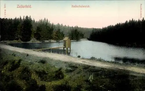 Ak Clausthal Zellerfeld im Oberharz, Kellerhalsteich