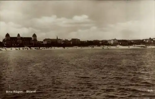 Ak Seebad Binz auf Rügen, Strand