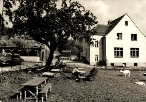 Ak Thalbürgel Bürgel Thüringen, Waldgaststätte Lochmühle, Ziegen