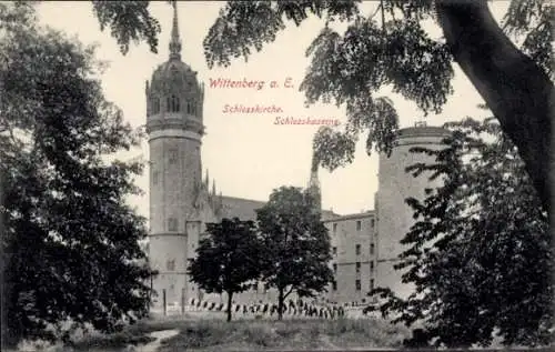 Ak Lutherstadt Wittenberg, Schlosskirche, Schlosskaserne